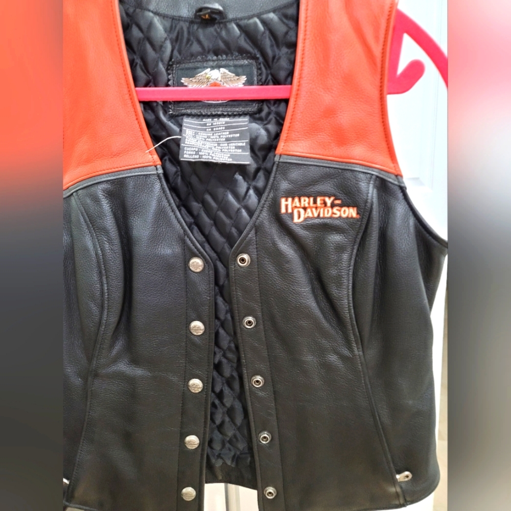 Harley davidson womens leather vest